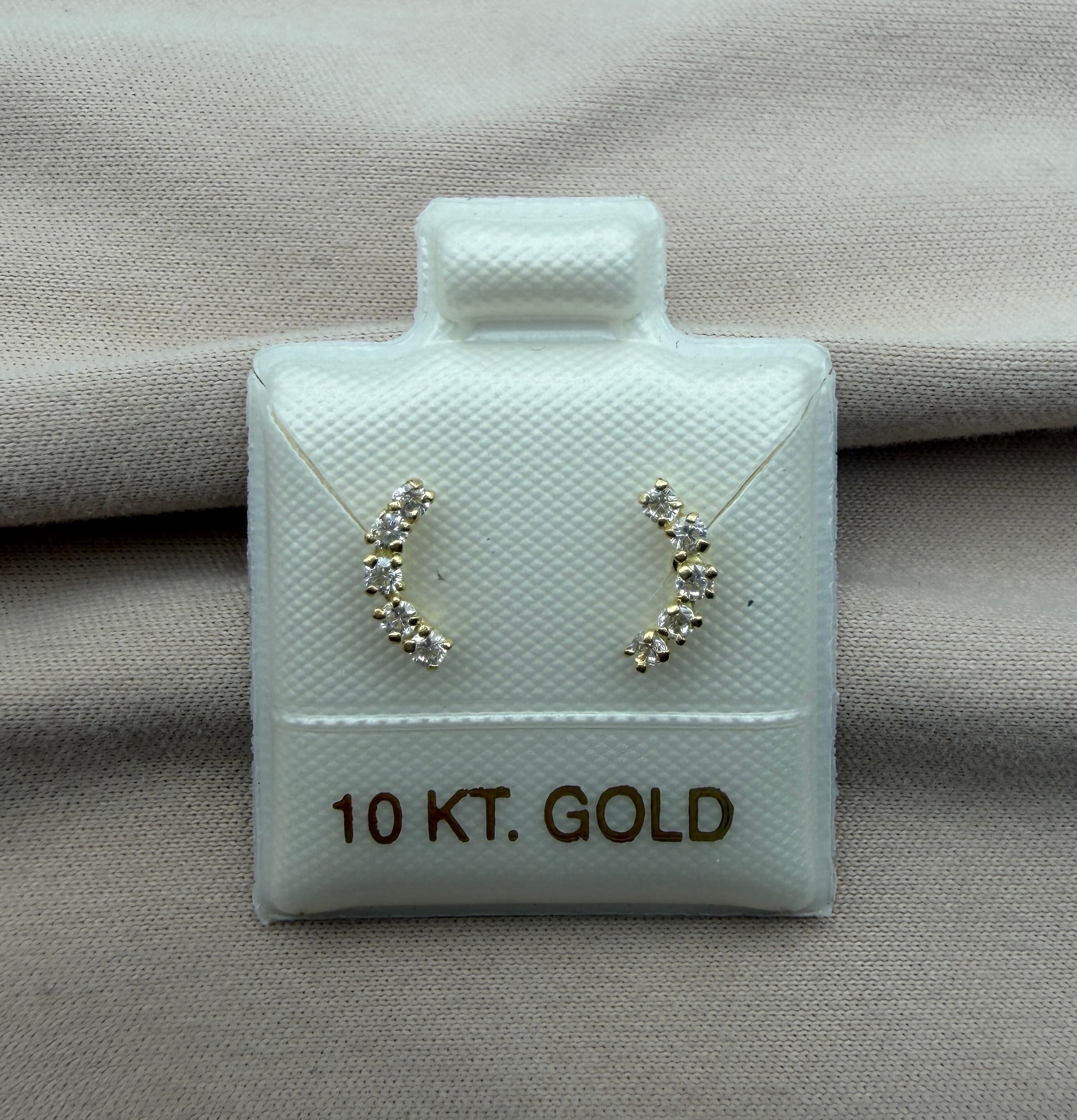 Broqueles Cascada de Luz — Oro 10k con Zirconias